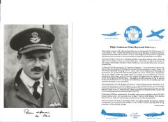 Flt. lt. Peter Raymond Hairs Battle of Britain fighter pilot signed 6 x 4 inch b/w photo with