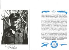 Sqn. Ldr. Cyril Stanley Bamberger Battle of Britain fighter pilot signed 6 x 4 inch b/w photo with