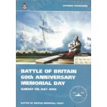 Battle of Britain 60th Anniversary Memorial Day Programme 9th July 2000. Good Condition. All