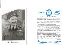 Wg. Cdr. John Connell Freeborn Battle of Britain fighter pilot signed 6 x 4 inch b/w photo with