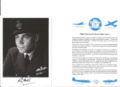 Flt. Lt. Richard Leoline Jones Battle of Britain fighter pilot signed 6 x 4 inch b/w photo with