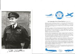 Air. Cdre. Peter Malam Brothers Battle of Britain fighter pilot signed 6 x 4 inch b/w photo with