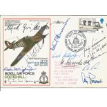 WW2 Luftwaffe aces multiple signed SC29 Hawker Hurricane RAF Coltishall cover. Signed by Gen Adolf