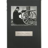 Maxim Gun inventor son Hiram Percy Maxim signature piece matted with a b/w photo of his father