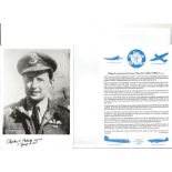Flt. Lt. George Charles Calder Palliser Battle of Britain fighter pilot signed 6 x 4 inch b/w