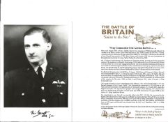 Wg. Cdr. Eric Gordon Barwell Battle of Britain fighter pilot signed 6 x 4 inch b/w photo with