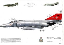 RAF Wattisham print approx 16 x 12 inches fixed to thicker paper Phantom FGR. 2 XT901 56 Sqdn,
