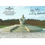 Pat Wells 249 Squadron North Weald Battle of Britain veteran 1940, signed Battle of Britain Memorial