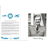Wg. Cdr. Terence Michael Kane Battle of Britain fighter pilot signed 6 x 4 inch b/w photo with