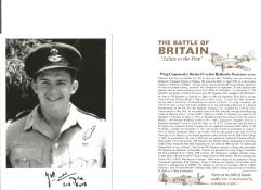Wg. Cdr. Richard Gordon Battensby Summers Battle of Britain fighter pilot signed 6 x 4 inch b/w