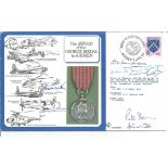 WW2 Award of George Medal to Airmen Medal cover signed by 8 WW2 GM medal winners. Includes