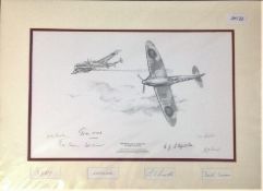Stephen Teasdale 609, WR, Squadron Spitfire Mk 1 Publishers Proof Edition 10/10 mounted and
