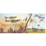 Battle of Britain 60th Anniversary Isle of Man RAFA Stamp Sheet. Stamp sheet produced by Isle of Man