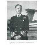 WW2 Fighter legend Capt Eric Winkle Brown DSC AFC signed 8 x 6 b/w photo in Navy uniform. Good