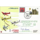 AVM J de M Severne signed Bassingbourn Anglo-American Air Festival, The Turbulents cover. 10 1/2p GB