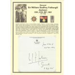 Sir William Godfrey Fothergill Jackson, GBE, KCB, MC*MID signed Convent Gibraltar notepaper, Set