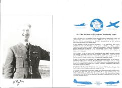 Air Chf. Mshl. Sir Christopher Neil Foxley-Norris Battle of Britain fighter pilot signed 6 x 4