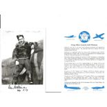 Fl. Off. Kenneth Astill Wilkinson Battle of Britain fighter pilot signed 6 x 4 inch b/w photo with