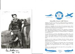 Fl. Off. Kenneth Astill Wilkinson Battle of Britain fighter pilot signed 6 x 4 inch b/w photo with