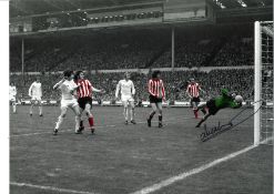 Jim Montgomery FA Final Sunderland Signed 16 x 12 inch football photo. . All autographs are