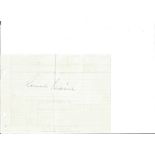 Count Basie signed 8 x 6 inch BOAC white sheet, lined form overleaf from the airline. Collected in