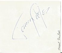 Tommy Cooper signed 4 x 4 inch BOAC white sheet. Collected in person by a former BOAC, BA flight