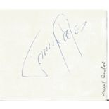 Tommy Cooper signed 4 x 4 inch BOAC white sheet. Collected in person by a former BOAC, BA flight