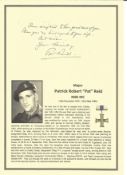 Colditz WW2 first escaper Major Patrick Robert Pat Reid MBE MC handwritten letter 1979 replying to a