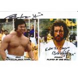 Enter the Dragon Bolo Yeung and Bob Wall signed 7 x 5 inch colour montage photo from the movie.