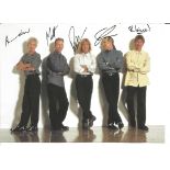 Status Quo band signed 7 x 5 inch colour line up photo signed by all five members. All autographs