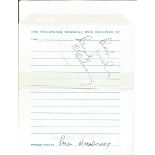 Paul McCartney signed 7 x 5 inch BOAC message lined sheet, inscribed best wishes. Collected in