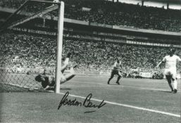 Gordan Banks Famous save England Signed 12 x 8 inch football photo. . All autographs are genuine
