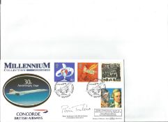 Concorde test pilot Brian Trubshaw signed Benham 1999 Travellers' Tales official FDC BLCS151b, Flown