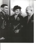1st space woman Valentina Tereshkova and Valery Bykovsky (1934-2019) signed 10 x 8 inch b/w photo in