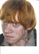 Harry Potter Rupert Grint double signed 10 x 8 inch colour photo. All autographs are genuine hand