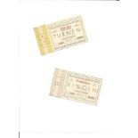 Sport 1936 Olympics two original tickets 12 august Turnen and 7 August Ringen. All autographs are