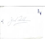 Jack Brabham signed 4 x 3 inch BOAC white sheet. Collected in person by a former BOAC, BA flight