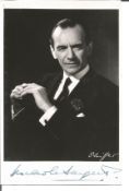 Malcolm Sargent signed vintage 6 x 4 inch b/w portrait photos. All autographs are genuine hand