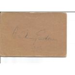 Sir Anthony Eden (1897-1977) British Prime Minister 1955-1957. Signature to the plain reverse page