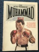 Muhammad Ali signed to front of The Holy Warrior book has added inscription and face and ring