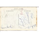 Vintage Cricket autographs 1950s in old album. Some early full teams on pages some a little scruffy.