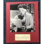 Margaret Rutherford autograph mounted with 10 x 8 inch b/w photo in red mount. All autographs are