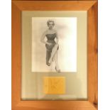 Liz Fraser Carry on framed autograph display. Approx. 19 x 15 inches overall, nice autograph mounted