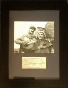 Jack Douglas Carry on framed autograph display. Approx. 19 x 15 inches overall, nice large autograph