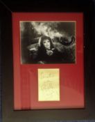 Fenella Fielding Carry on framed autograph display. Approx. 19 x 15 inches overall, nice autograph