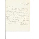 Mjr Gen William Cavendish Bentick hand written 1824 letter with good military content. All