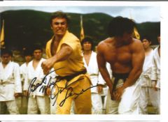 Enter the Dragon John Saxon signed 7 x 5 inch colour action photo from the movie. All autographs are