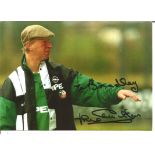 Jack Charlton signed 6 x 4 colour photo in green Ireland jacket to Bradley. All autographs are