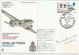 WW2 SOE hero Col Maurice Buckmaster signed 1970 RAF Benson 25th ann VE Day cover. All autographs are