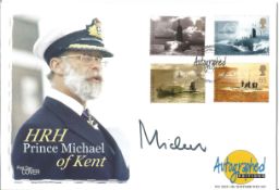 Submarines FDC Personally Signed by HRH Prince Michael of Kent. Autographed editions official FDC.